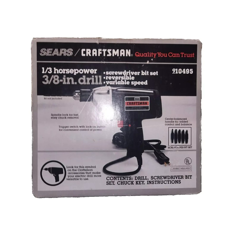 Sears Craftsman 18V Cord Power Drill - Versatile & Powerful Handheld Tool,