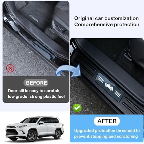 Scratch Resistant Door Sill Protector ABS for Grand Highlander (Include