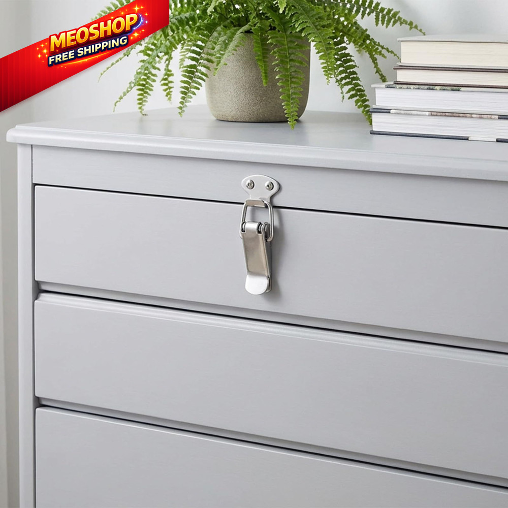 4 PCS Stainless Steel Toggle Latch Spring Loaded Silver 4 Pack,