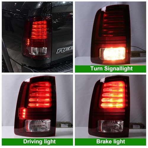 LED Tail Lights Compatible with 2013-2018 Ram 1500,2014-2018 Left Driver Side