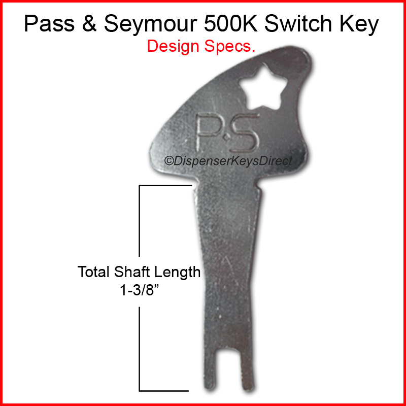 Pass & Seymour 500K Tamper Proof Electrical Switch Key - (6/pack)