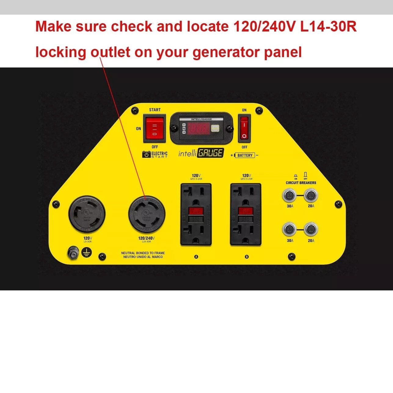 Emergency Generator Dryer Outlet 14-30 Cable, Heavy Duty 25/40 Ft. Length Option