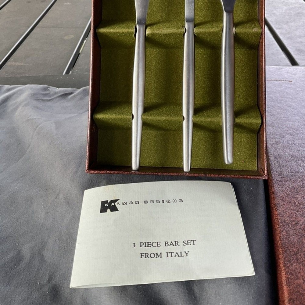 Vintage MCM Kalmar Designs Bar Tool Set