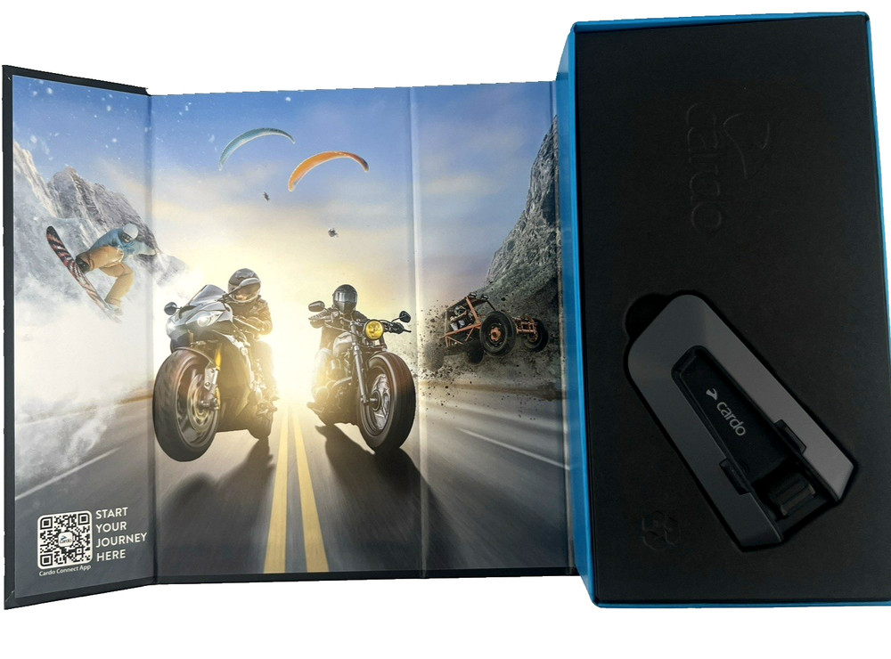 Cardo PACKTALK Edge Motorcycle Bluetooth Intercom Helmet Headset Single