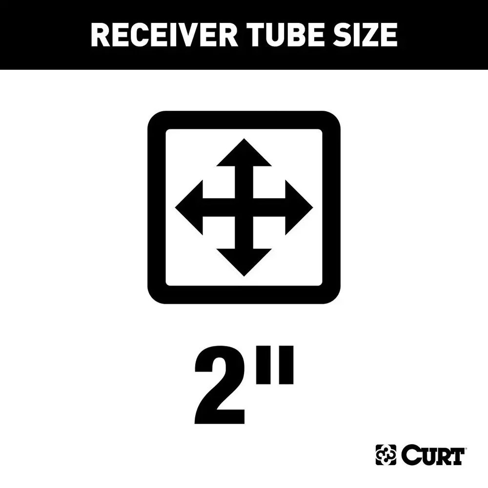 CURT Class 3 Concealed Front Trailer Hitch w 2" Receiver Opening