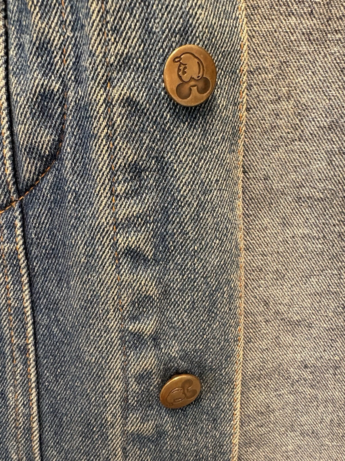 Mickey & Co. VTG Denim Jacket Large Mickey Mouse Embellished Disney Unisex 90