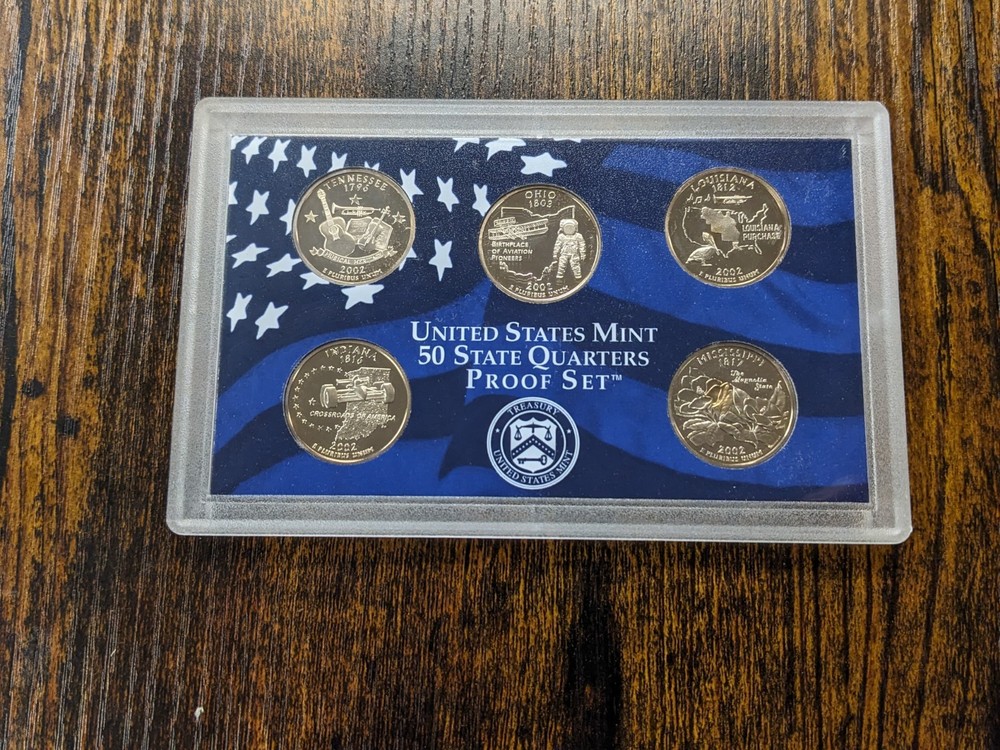 2002-s QUARTER Proof Set. JUST AS PICTURED.