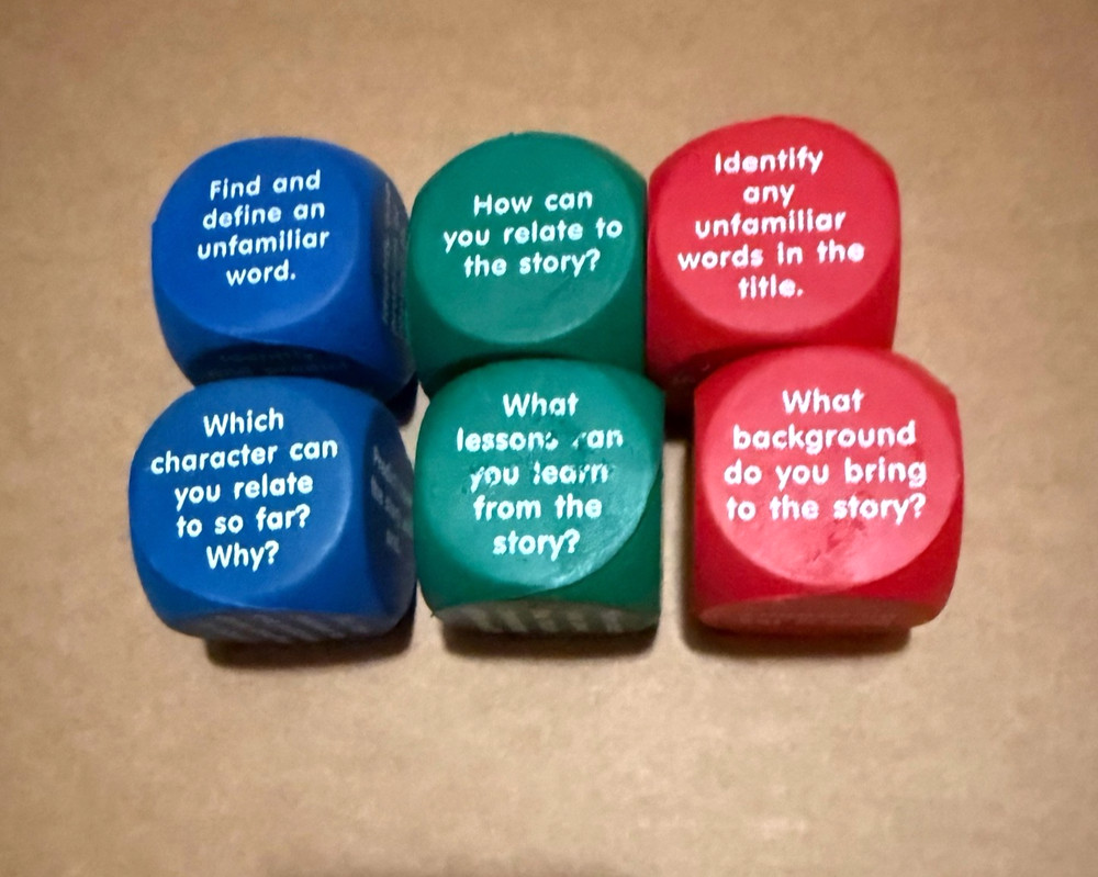Learning Resources Reading Comprehension Cubes Soft Foam Set 6 Guided
