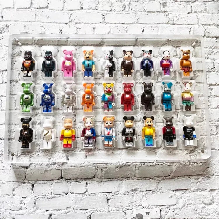 Bearbrick Rectangle Display Case Acrylic for 27 100% Medicom Toy Be@rbricks