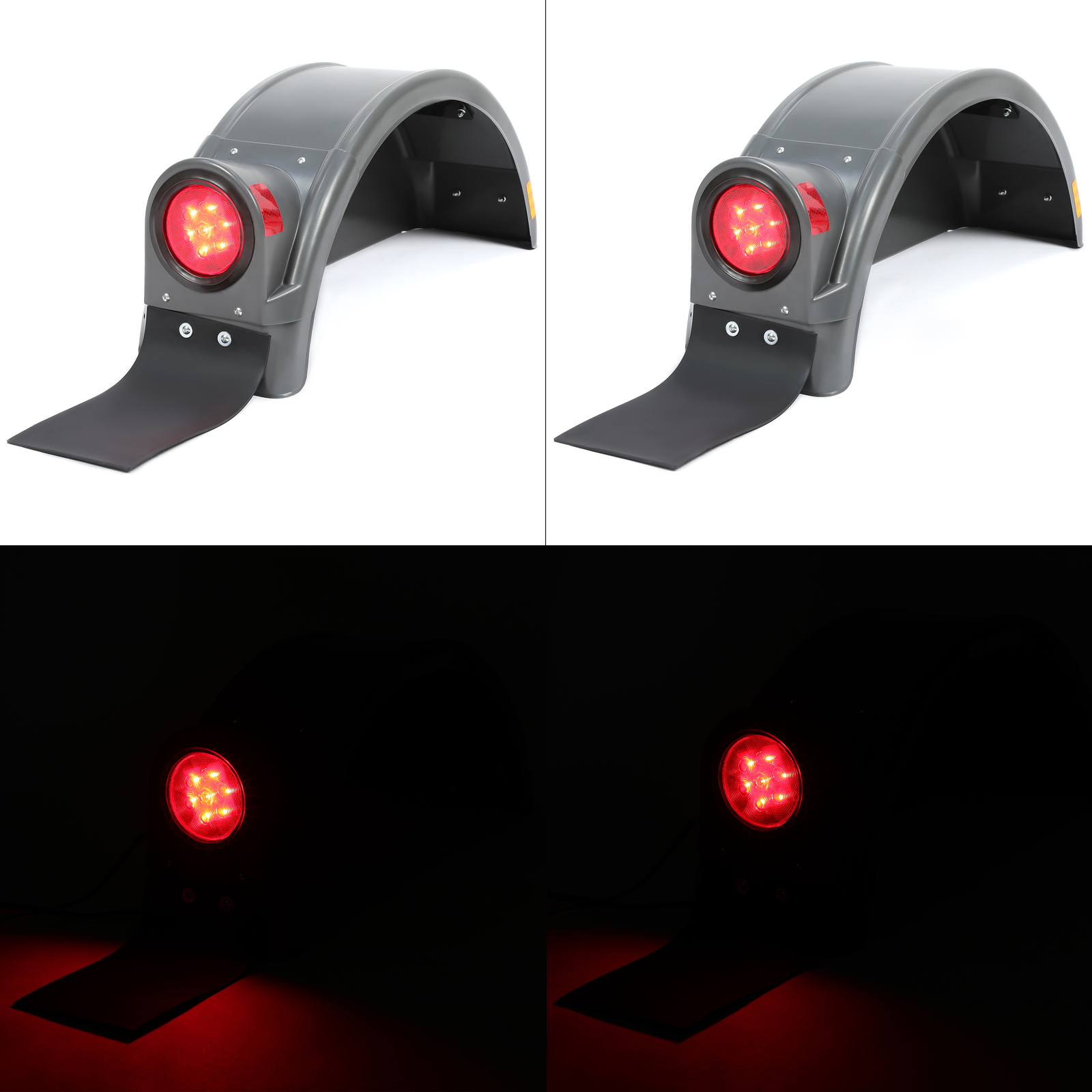 Right Fender Flare Plastic Gray W/ Sealed Light For Demco Kar Kaddy Trailer