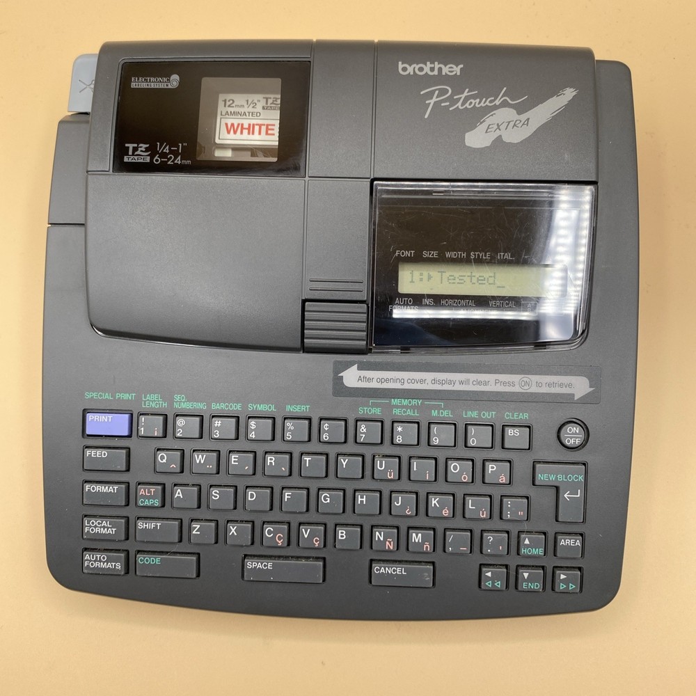 Brother P-Touch Extra PT-520 Electronic Thermal Label Maker Working