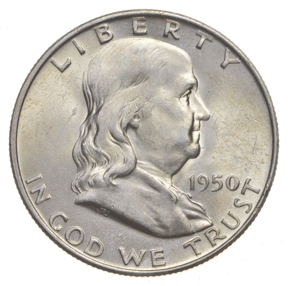 Choice Unc 1950 D Franklin Half Dollar Gem BU From Original Roll