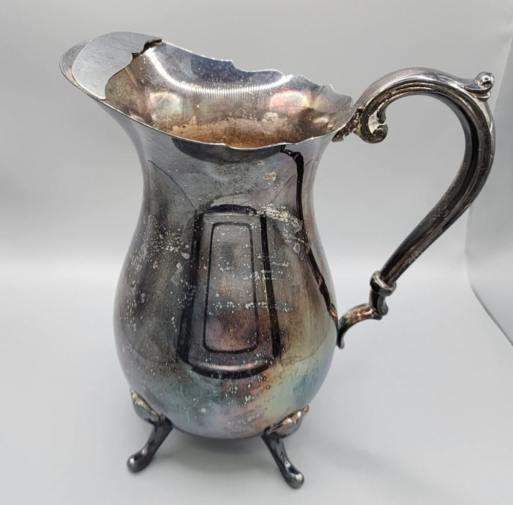 MRRS English Silver Water 9" Pitcher | Silver Plate | Vintage