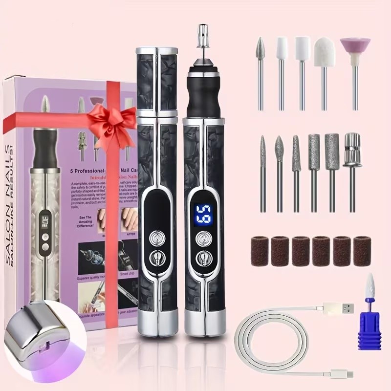 Kit Toe Nail Grinder Drill For Thick Toenail Set Manicure Pedicure Tool Electric