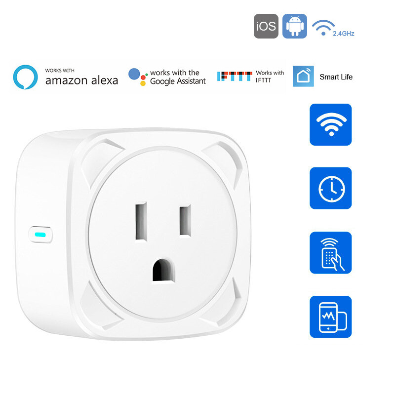 Mini WiFi Smart Plug Socket Outlet Adapter Alexa Google Home Remote Control US