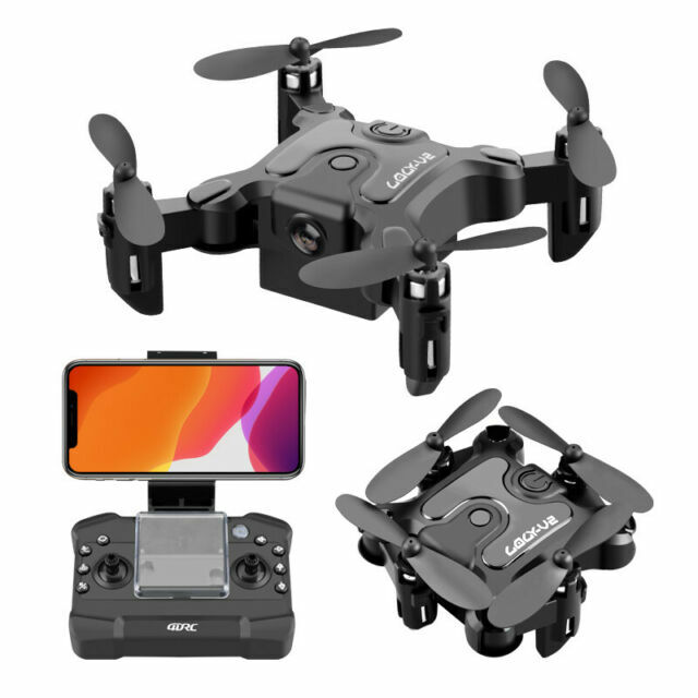 4DRC-V2 RC Quadcopter Mini Drone Foldable Wings WIFI FPV With Camera Bundle Kit!