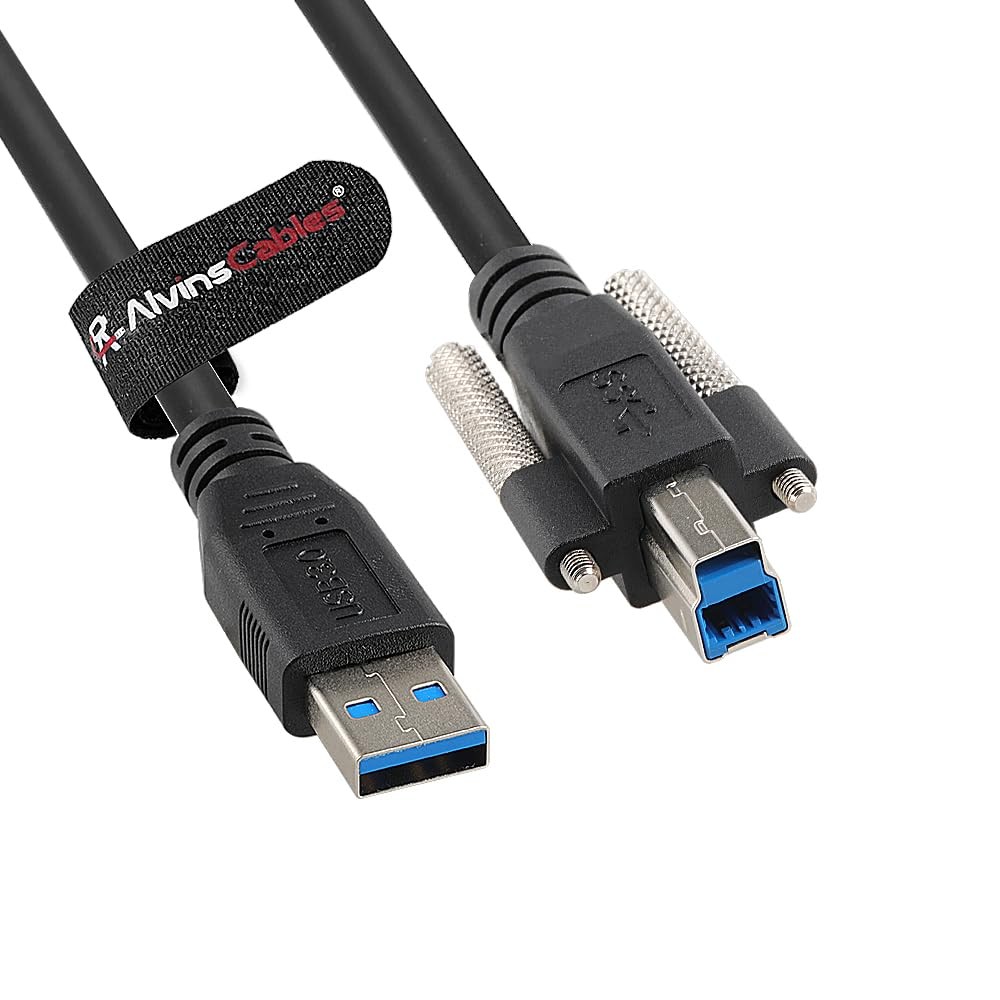 USB 3.0 Type-A USB-B Screw Lock Data Cable for Machine Vision Industrial 5Gbps