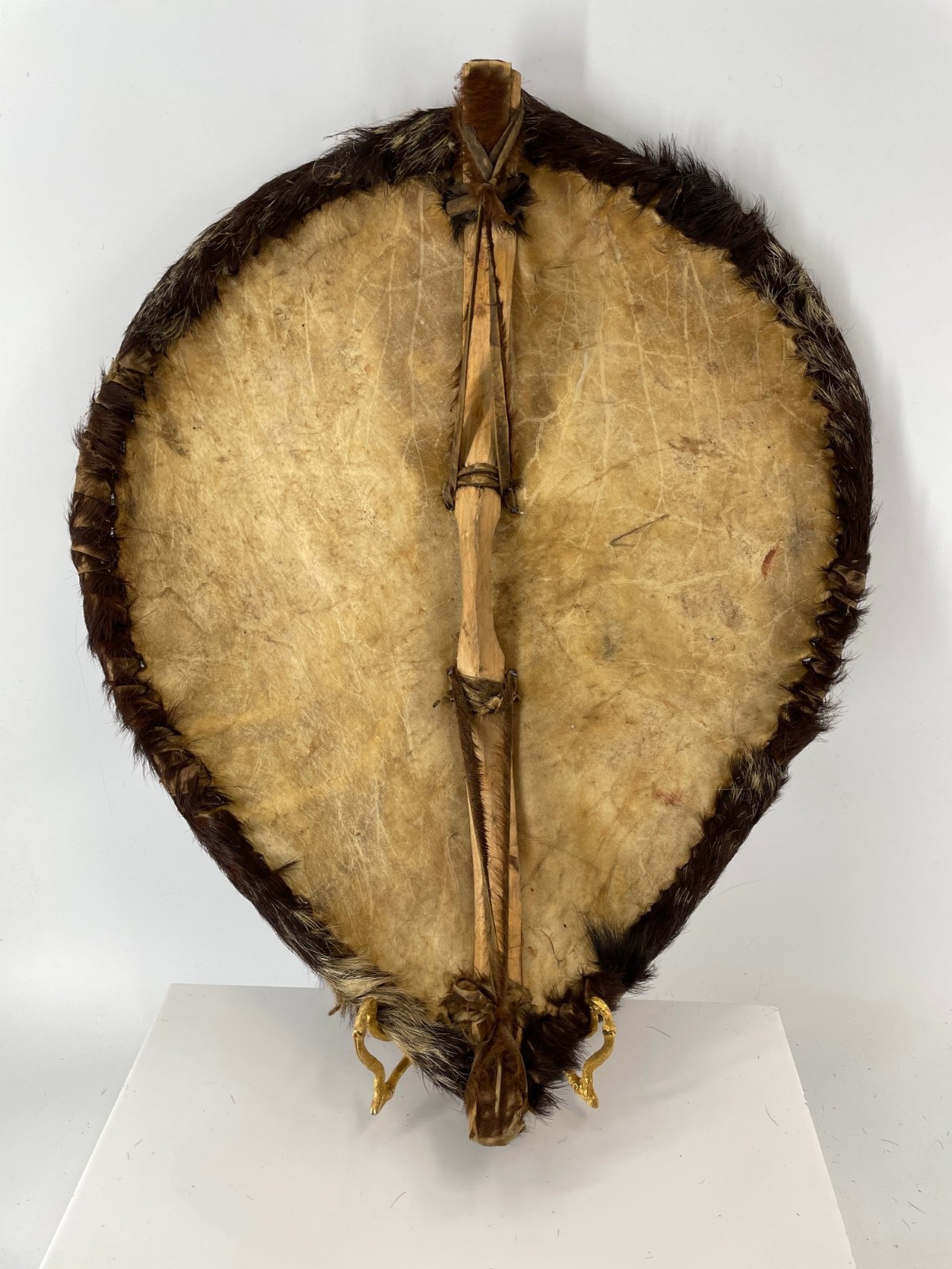 African Maasai Warrior Tribal Shield Animal Hide Vintage Large