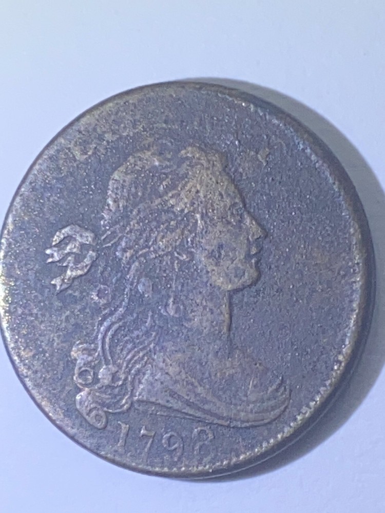1798 US 1c Draped Bust Cent w Casing