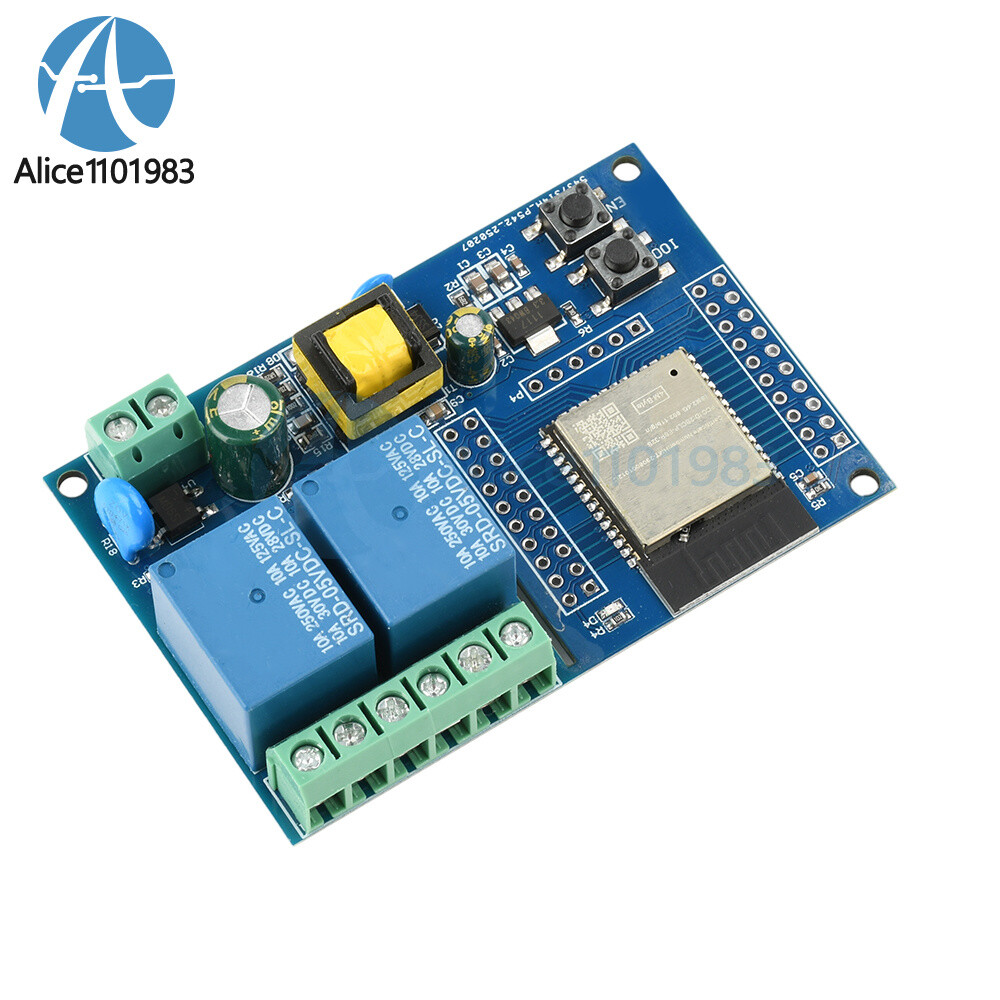ESP32 WIFI Bluetooth 2 Channel Relay Module ESP32 Secondary Development Board