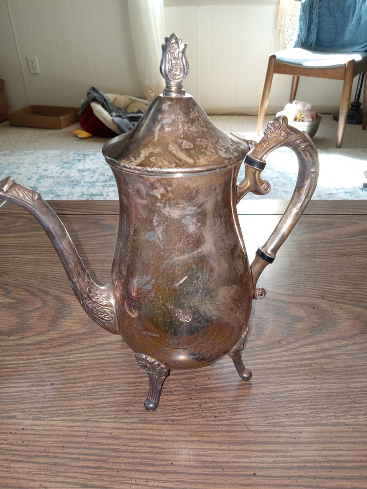 vintage silver plated teapot