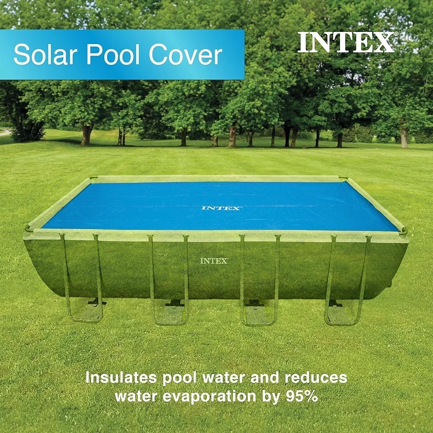Intex 29026E 9 x 18 Foot Rectangular Solar Frame Set Pool Cover