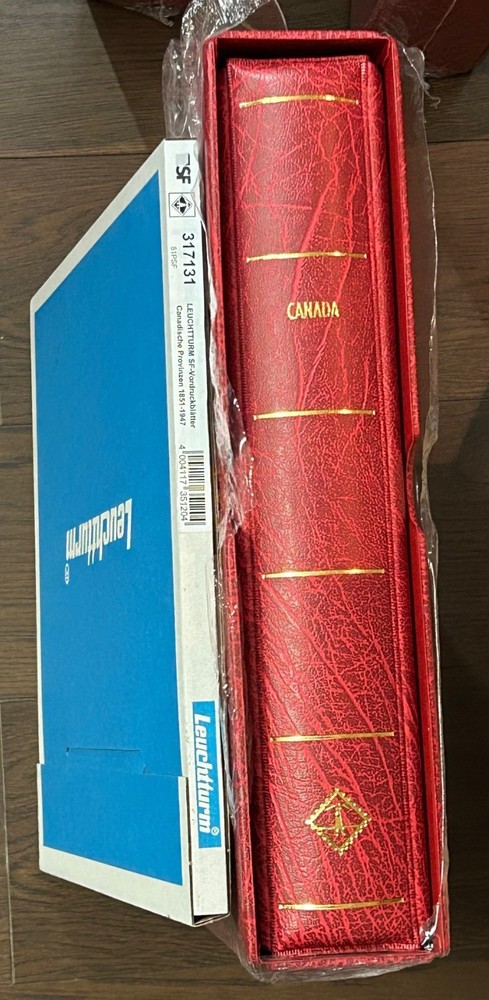 Lighthouse Stamp Album Complete Provinces Canada, Hingeless  RED - NEW