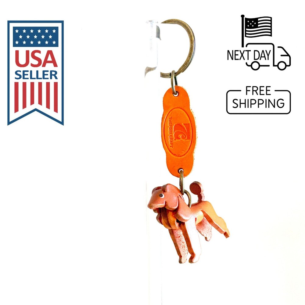 POODLE Handmade Leather Keyring