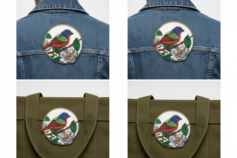 Painted Bunting Embroidered Patch