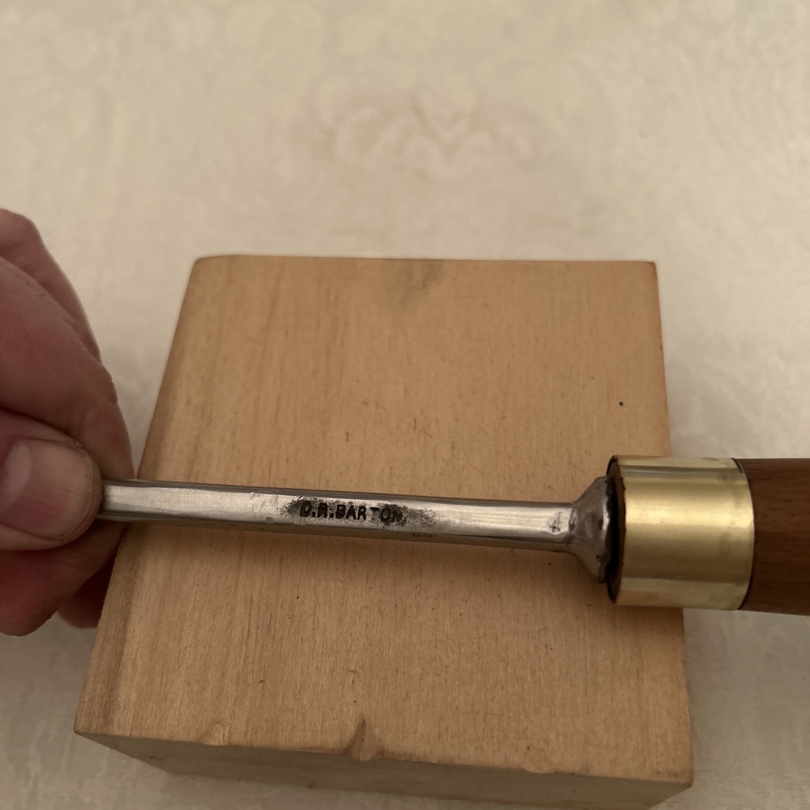 Dr Barton Spoon # 3 / 32mm 1.25’ Carving Gouge Excellent Condition Sharp