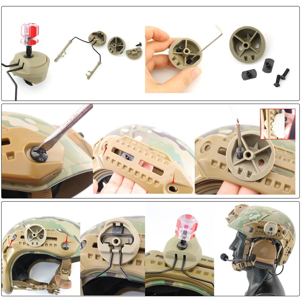 Hearangel COM Rail Adapter Mouting Adapter Compatible with COMTAC Headsets &