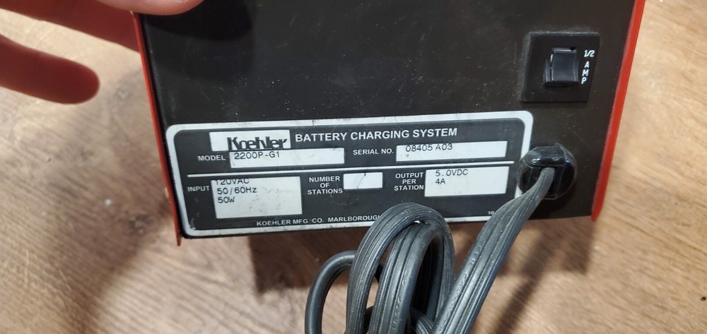 Koehler Wheat Permissible LED Mining Headlamp Charger, TESTED WORKING