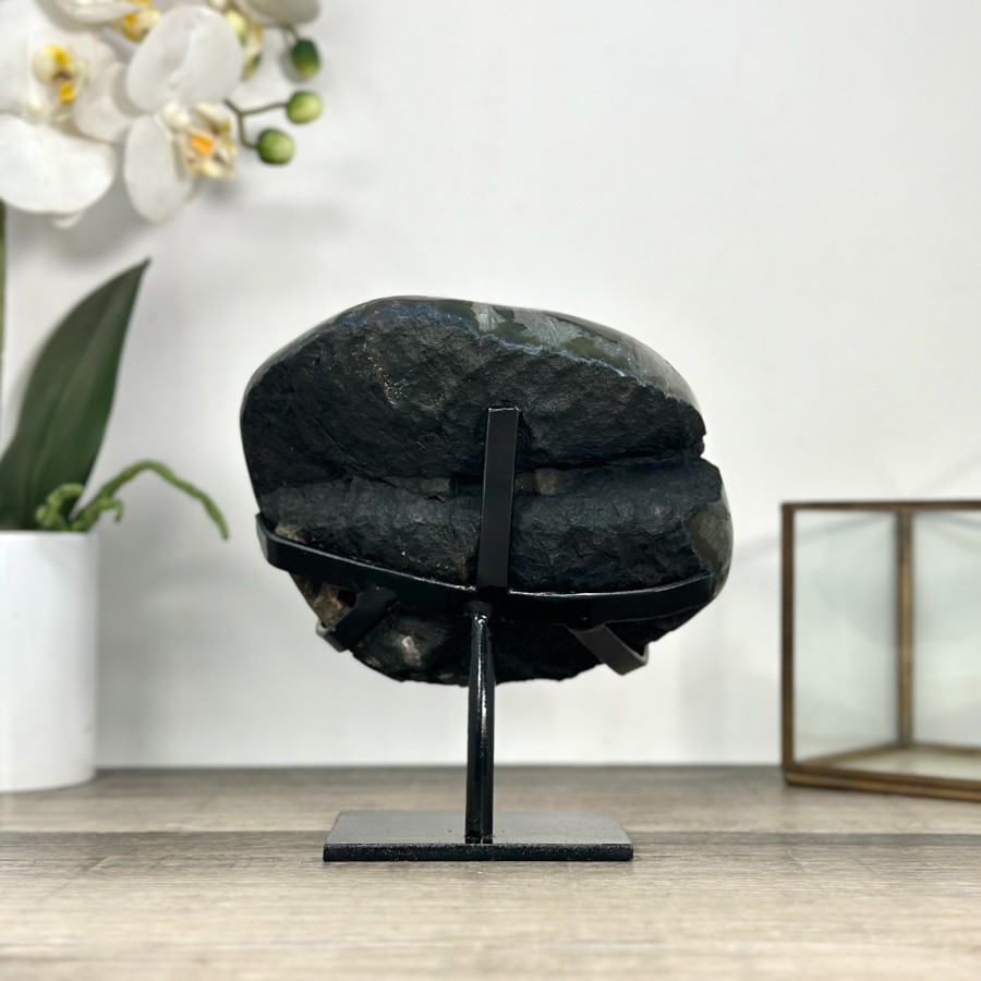Deep Purple Amethyst Geode on Elegant Stand. MWS2765
