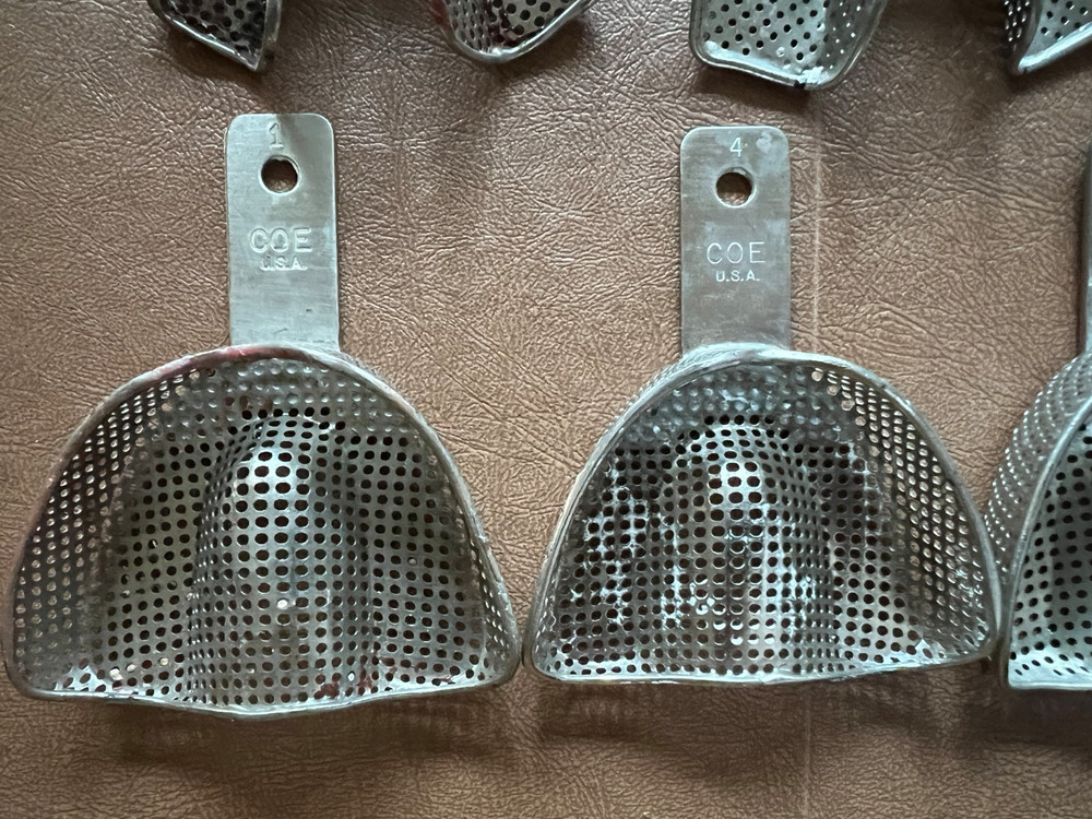 Used COE Metal Impression Trays (7 Items Total)