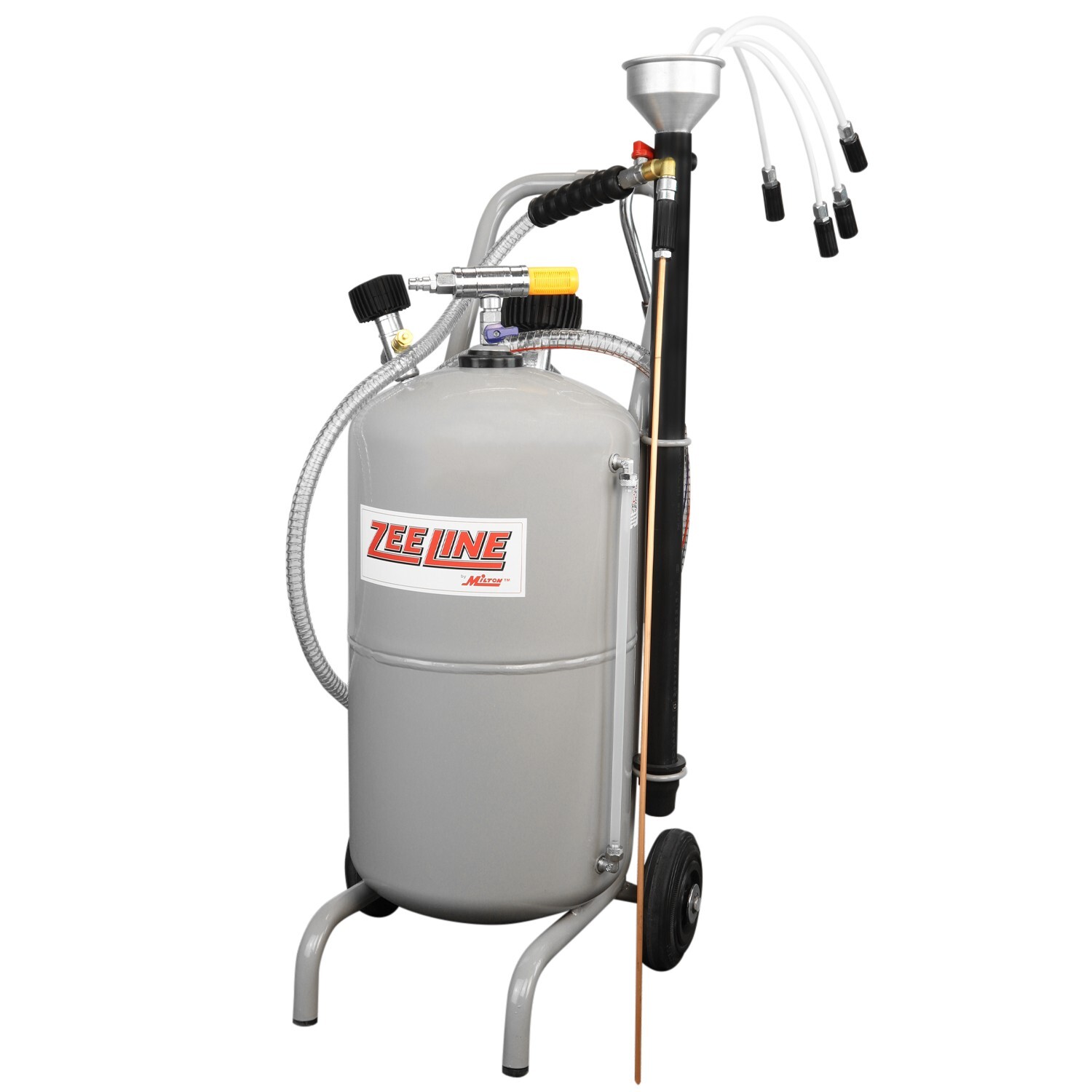 ZEELINE by Milton ZE6EV – 6 Gal. Pro Fluid Evacuator, 6" Wheels, 5' Evac Hose