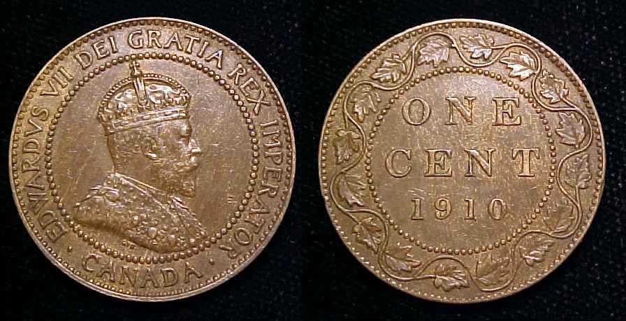 CANADA 1910 Large Cent XF