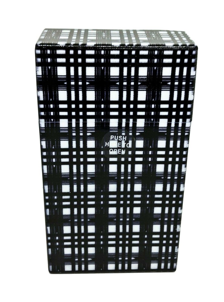 RYO Black & White Style 100s Size Push To Open Button Cigarette Case