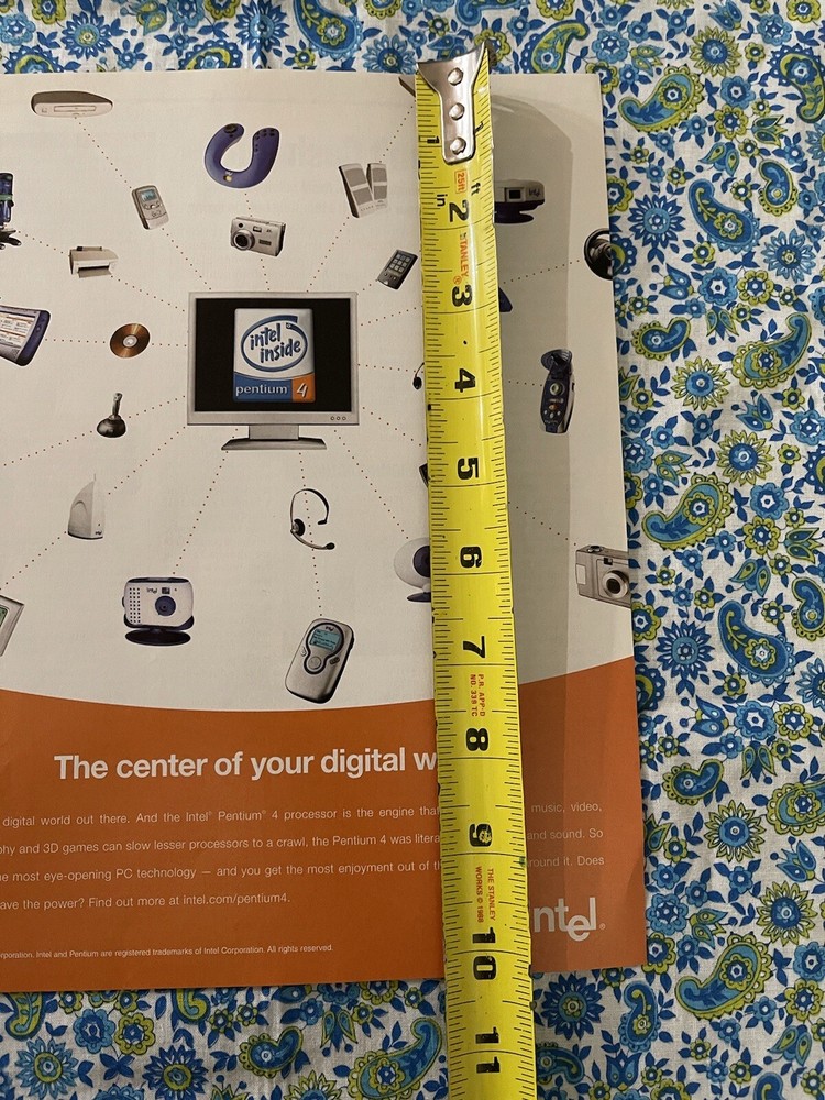 Vintage 2001 Intel Pentium 4 Processor Print Ad