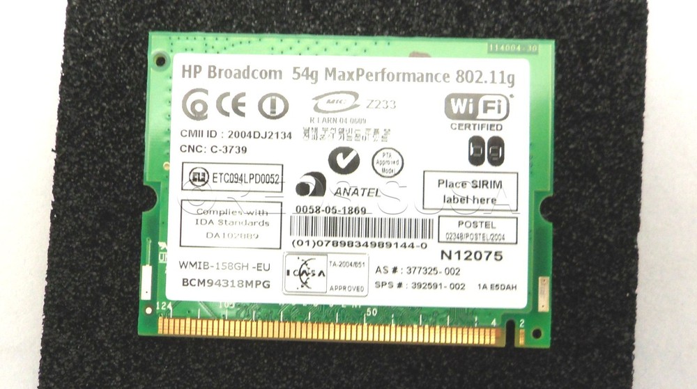 Hewlett Packard Wireless Card 392591-002
