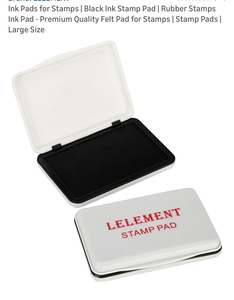 Lelement stamp pad black ink