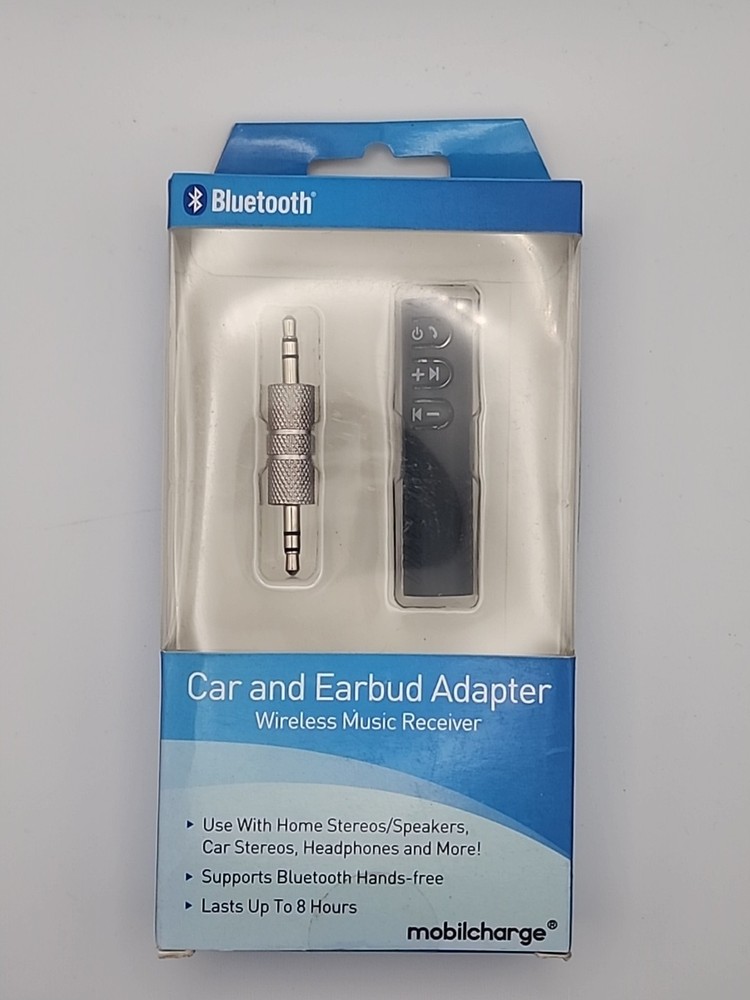 Mobilcharge Bluetooth Car And Earbud Adapter Wirless Music Reciever