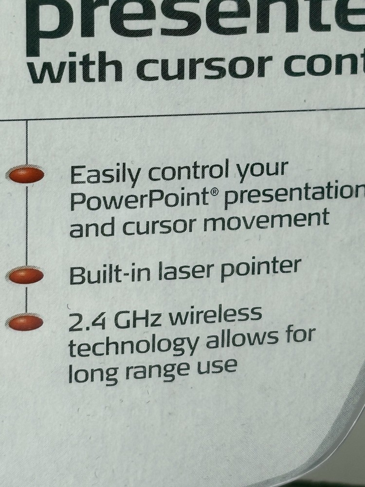 Targus Wireless Presenter With Cursor Control And Laser Pointer - Brand New
