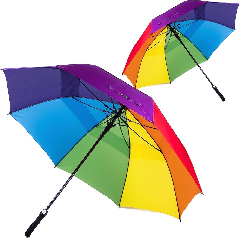 Parquet Rainbow Umbrella Extra-Strong Golf - 2 Pack
