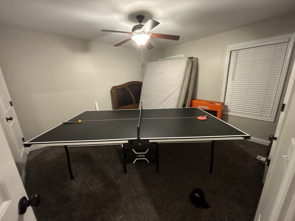 STIGA Edge Table Tennis Table with Net, Black