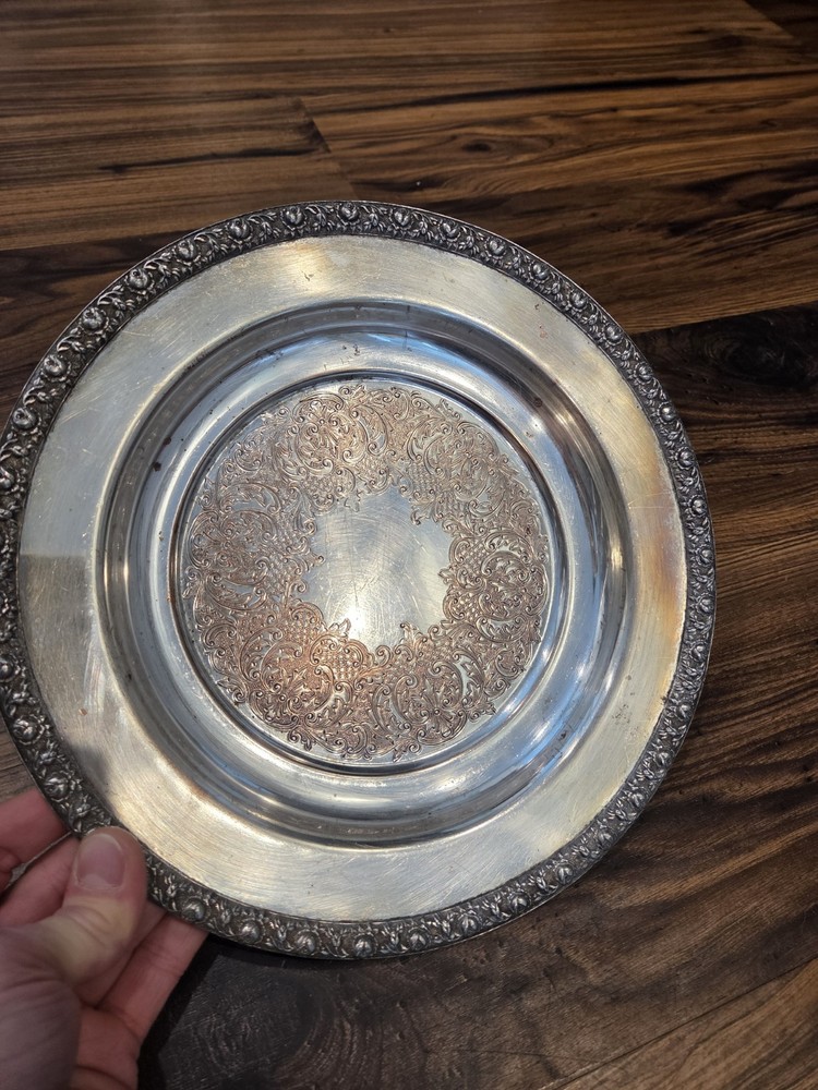 Vintage Gorham Silver on Copper 19R Plate - Mid-Century Silverplate Serving Tray