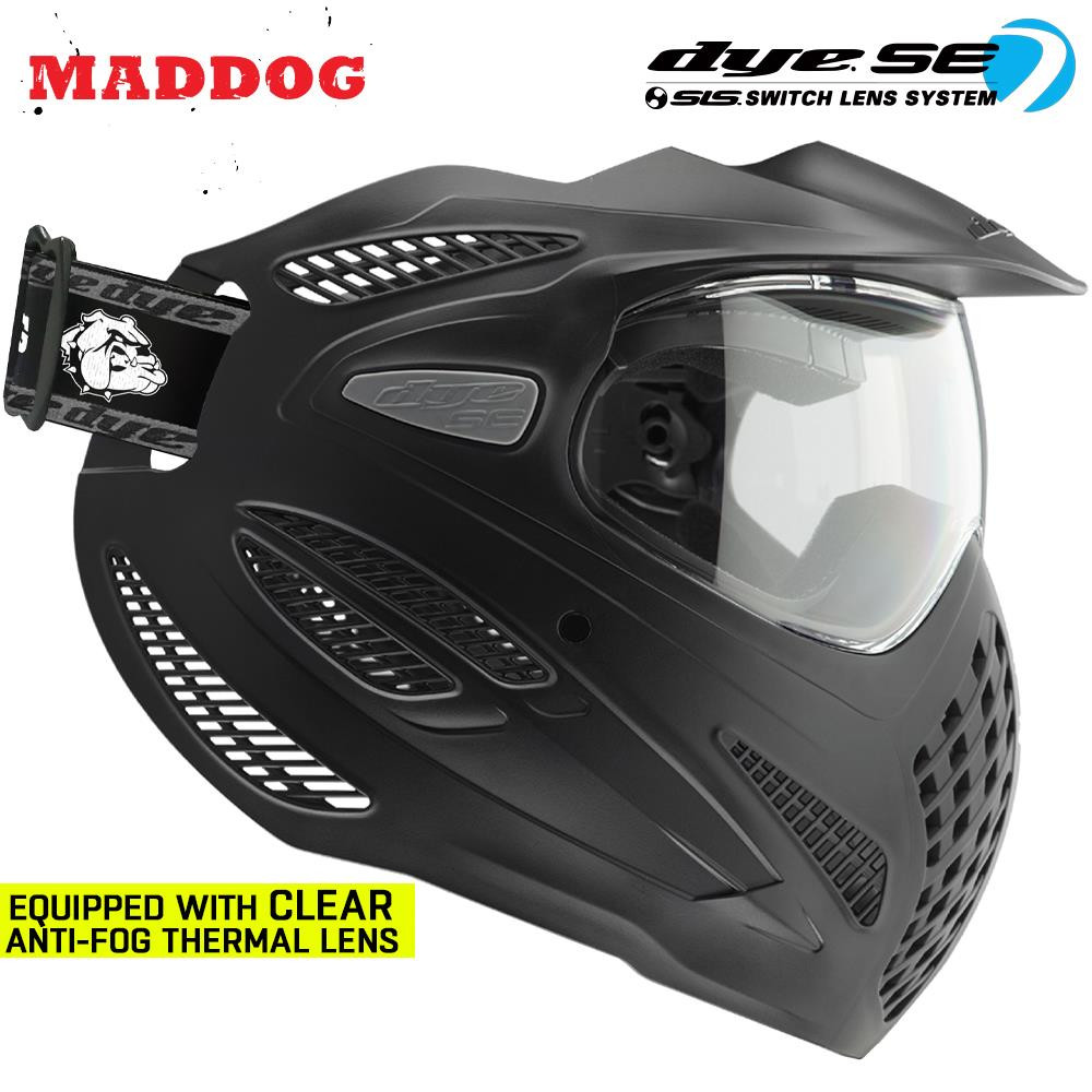CLEARANCE Used Maddog Dye SE Anti-Fog Thermal Paintball Mask Goggle Clear Lens