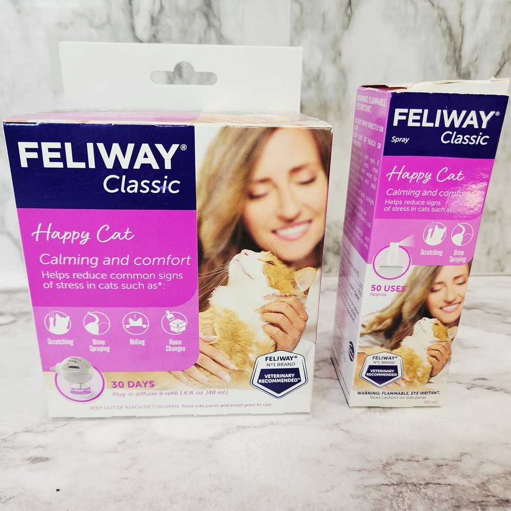 FELIWAY Classic Cat Calming Plug In Pheromone Diffuser 30 Day 48 ml & 1 Spray