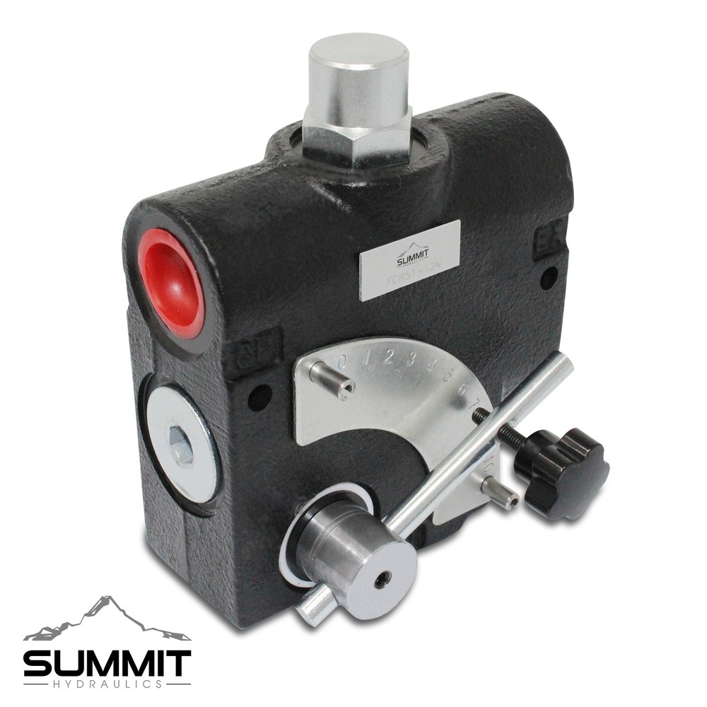Hydraulic Adjustable Variable Flow Control Valve w/ Relief, 0-30 GPM, 3/4” NPT