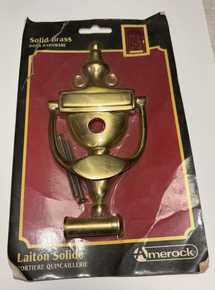 Amerock Solid Brass Door Knocker 5343 Colonial Style New