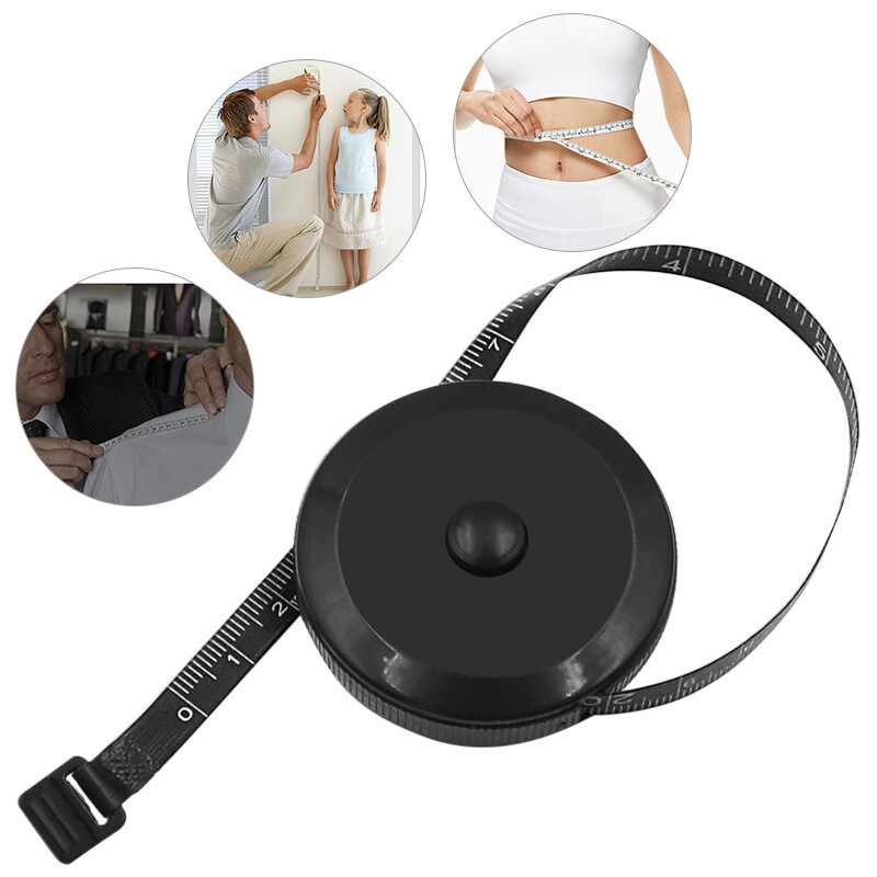 1.5M Flexible Rule Sewing Tools Ruler Measuring Tape Plastic Auto Retractable❥